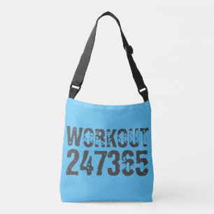 擦れたWorkout 247365 ブルー クロスボディバッグ