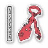 擦れて引き裂かれたネクタイ シール (正面)