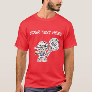 擬人化おもしろい可能な漫画付きテニスTシャツ Tシャツ