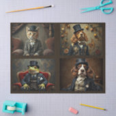 擬人化された動物，猫，犬，カエル 薄葉紙 (クラフト)