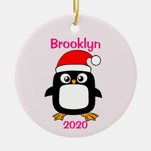 擬人化された女の子のクリスマスの飾り セラミックオーナメント (正面)