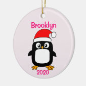 擬人化された女の子のクリスマスの飾り セラミックオーナメント (左)