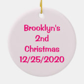 擬人化された女の子のクリスマスの飾り セラミックオーナメント (裏面)