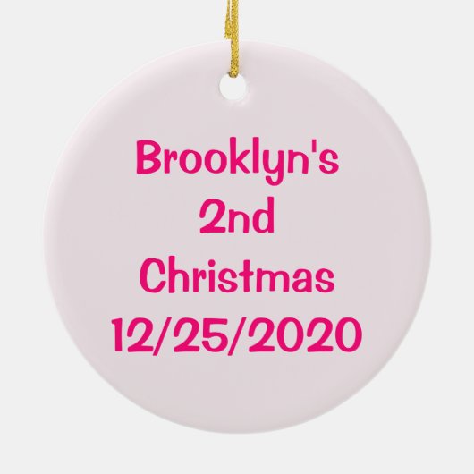 擬人化された女の子のクリスマスの飾り セラミックオーナメント (裏面)