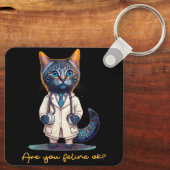 擬人化した猫ナースステト キーホルダー (裏面)