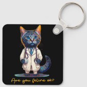 擬人化した猫ナースステト キーホルダー (裏面)