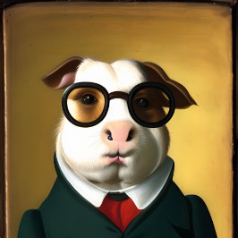 擬人化した貴族社会モルモット ポスター