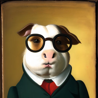 擬人化した貴族社会モルモット ポスター