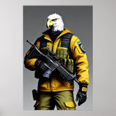 擬人化イーグルソライダー | AI Art ポスター (正面)