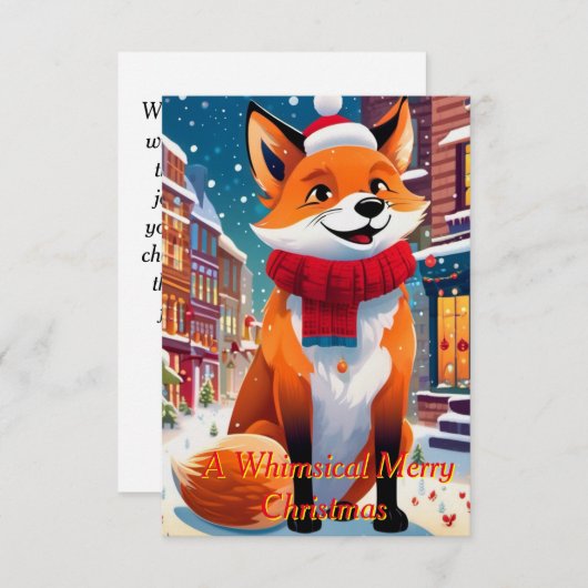 擬人化キツネ 招待状 (正面/裏面)