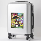 擬人化キャット不機嫌ハッターファンタジー童話 シール (スーツケース)