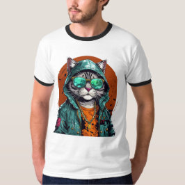 擬人化クール猫 Tシャツ