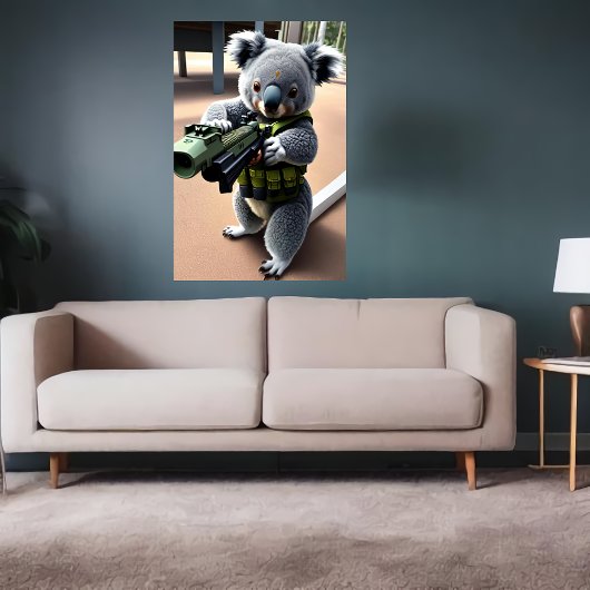 擬人化コアラ兵 | AI Art ポスター