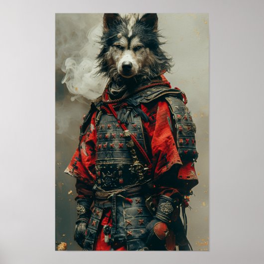 擬人化シェプドッグのポスター – お洒落犬 ポスター (正面)