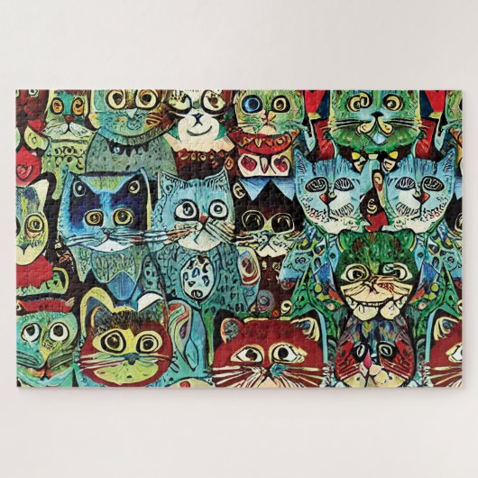 擬人化ビクトリアンした色の自然猫 ジグソーパズル (横)