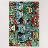 擬人化ビクトリアンした色の自然猫 ジグソーパズル (縦)