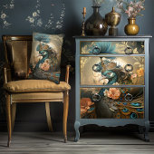 擬人化ビクトリアンヴィンテージ孔雀 クッション