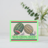 擬人化メロンプン生産はがき ポストカード (スタンド正面)