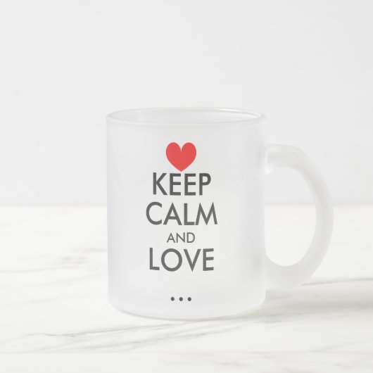 擬人化保可能な落ち着いたラブグラスマグとハート フロストグラスマグカップ (右)