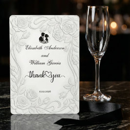 擬似エンボス加工の花柄ホワイト3D彫刻効果 サンキューカード