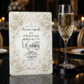 擬似エンボス フローラル プラスター リリーフ スカルプチャー 招待状