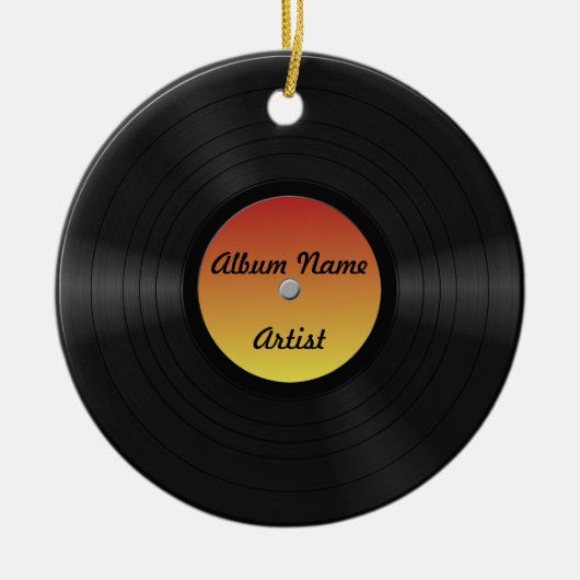 擬似カスタムなレコード セラミックオーナメント (正面)