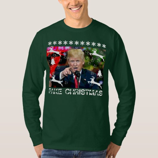 擬似クリスマスのドナルド・トランプの醜いクリスマスのワイシャツ2 Tシャツ (正面)