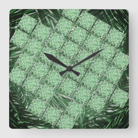 擬似セラミック、シミュレートされたグラムと壁の部品。 スクエア壁時計 (正面)