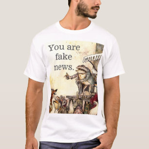 "擬似ニュース"の切札の風刺です Tシャツ