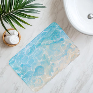 擬似ビーチサンドスターフィッシュアニメスタイル バスマット