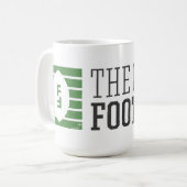 擬似フットボールのマグ コーヒーマグカップ (正面左)