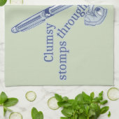 擬制おもしろいクリエイティブ書の キッチンタオル (折り畳み)