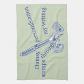 擬制おもしろいクリエイティブ書の キッチンタオル (縦)