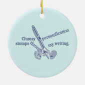 擬制おもしろいクリエイティブ書の セラミックオーナメント (裏面)