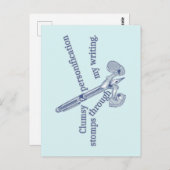 擬制おもしろいクリエイティブ書の ポストカード (正面/裏面)