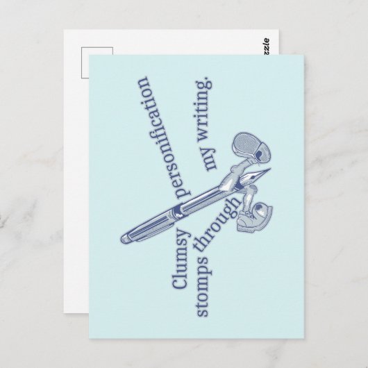 擬制おもしろいクリエイティブ書の ポストカード (正面/裏面)