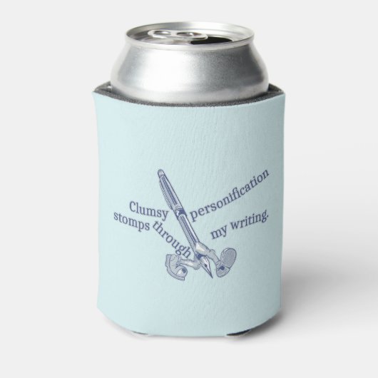 擬制おもしろいクリエイティブ書の 缶クーラー (缶裏面)