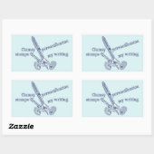 擬制おもしろいクリエイティブ書の 長方形シール (シート)