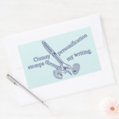 擬制おもしろいクリエイティブ書の 長方形シール (封筒)