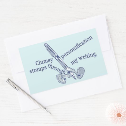 擬制おもしろいクリエイティブ書の 長方形シール (封筒)