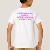 支えて下さい"競争のための治療"を Tシャツ (裏面)