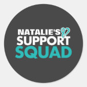 支パーソナライズされた援者の卵巣がん認識度 ラウンドシール (正面)