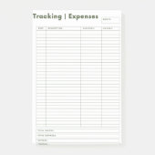 支出と所得の予算追跡備考の転記 ポストイット (正面)