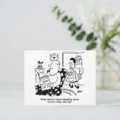 支出額の記録おもしろい ポストカード (スタンド正面)