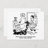 支出額の記録おもしろい ポストカード (正面/裏面)