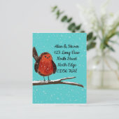 支店での住所変更ロビン ポストカード (スタンド正面)