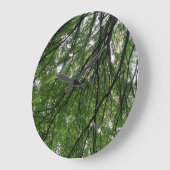 支店と葉壁掛け ラージ壁時計 (傾斜)