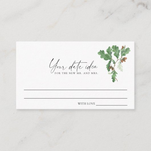 支店アカウント – 日付の夜のアイディア\ Date jar エンクロージャーカード (正面)