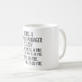 支店長というのは簡単。Aに乗るようなものだ コーヒーマグカップ (正面右)