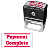 「支払い完了」とライ無地のンゴム印 セルフインキングスタンプ (インサイチュ)